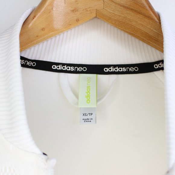 NWOT Adidas Neo Floral White Cropped Track Jacket - Picture 8 of 8